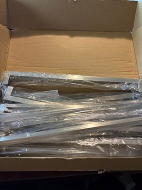 Brushed Metal Home Accessory Set - Silver Finish